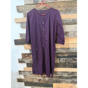 Gudrun Sjoden purple cotton dress size Medium